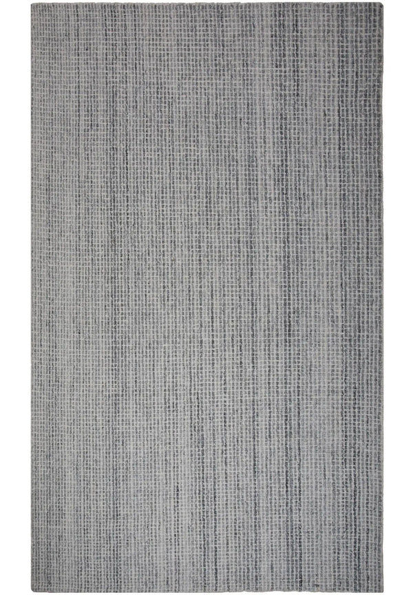 8' X 10' Gray Charcoal Light Gray And Ivory Wool Hand Tufted Area Rug Homeroots Home Decor