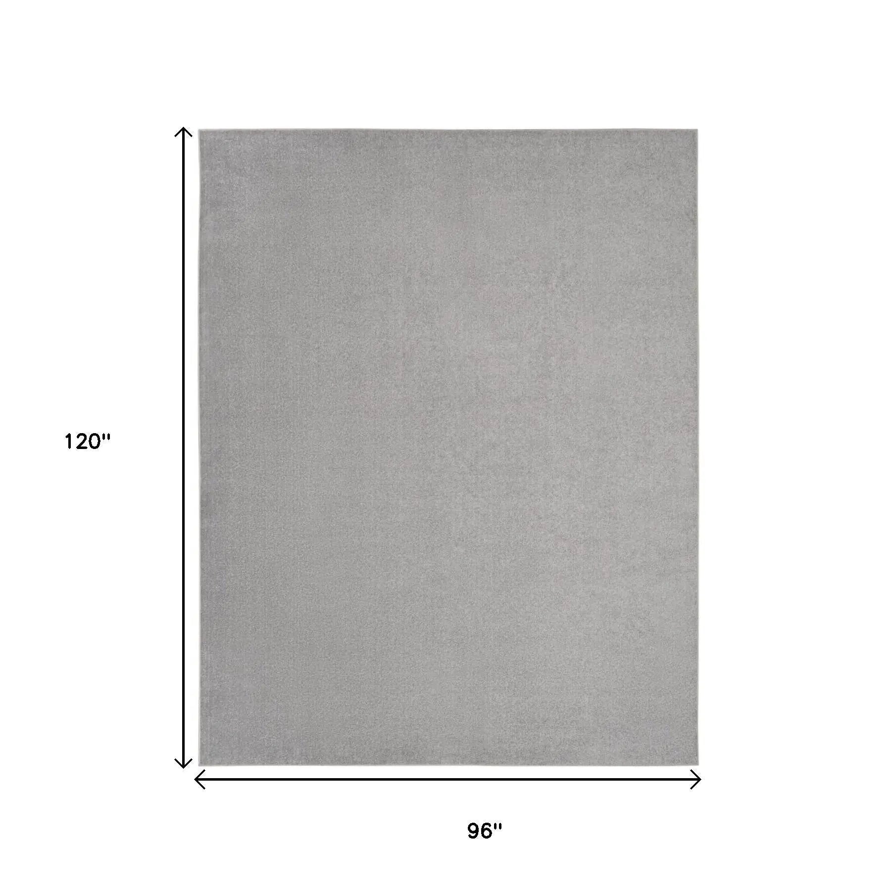 8' X 10' Gray Indoor Outdoor Area Rug - GreatEagleInc