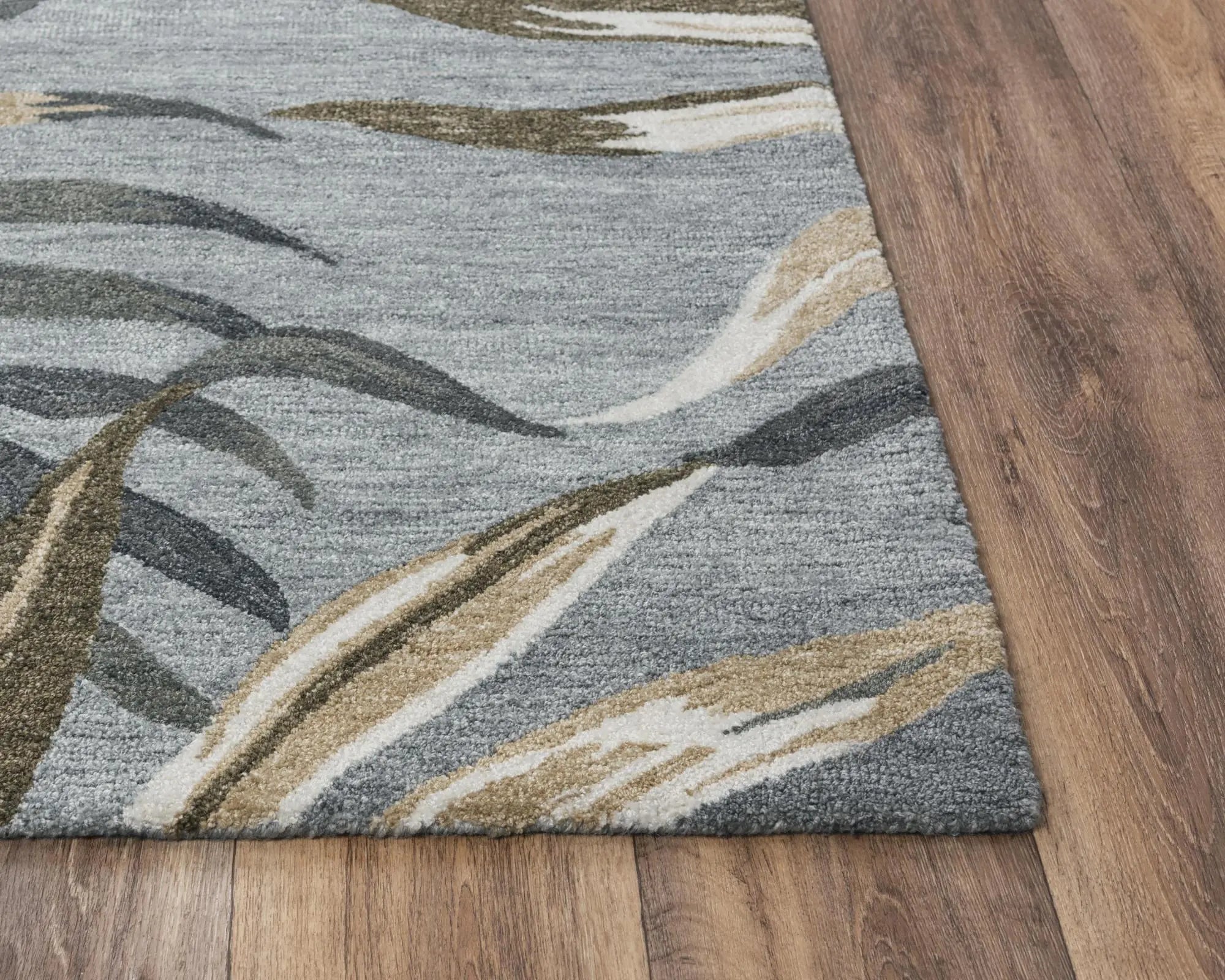 8' X 10' Gray Mauve And Ivory Floral Hand Tufted Area Rug Homeroots Home Decor