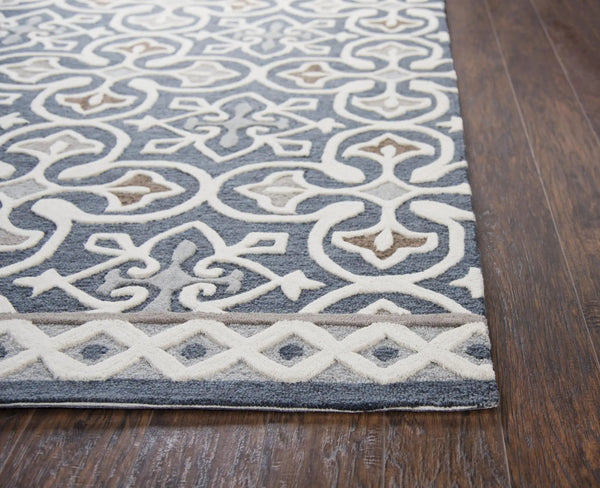 8' X 10' Gray Natural Taupe And Brown Wool Moroccan Hand Tufted Area Rug Homeroots Home Decor