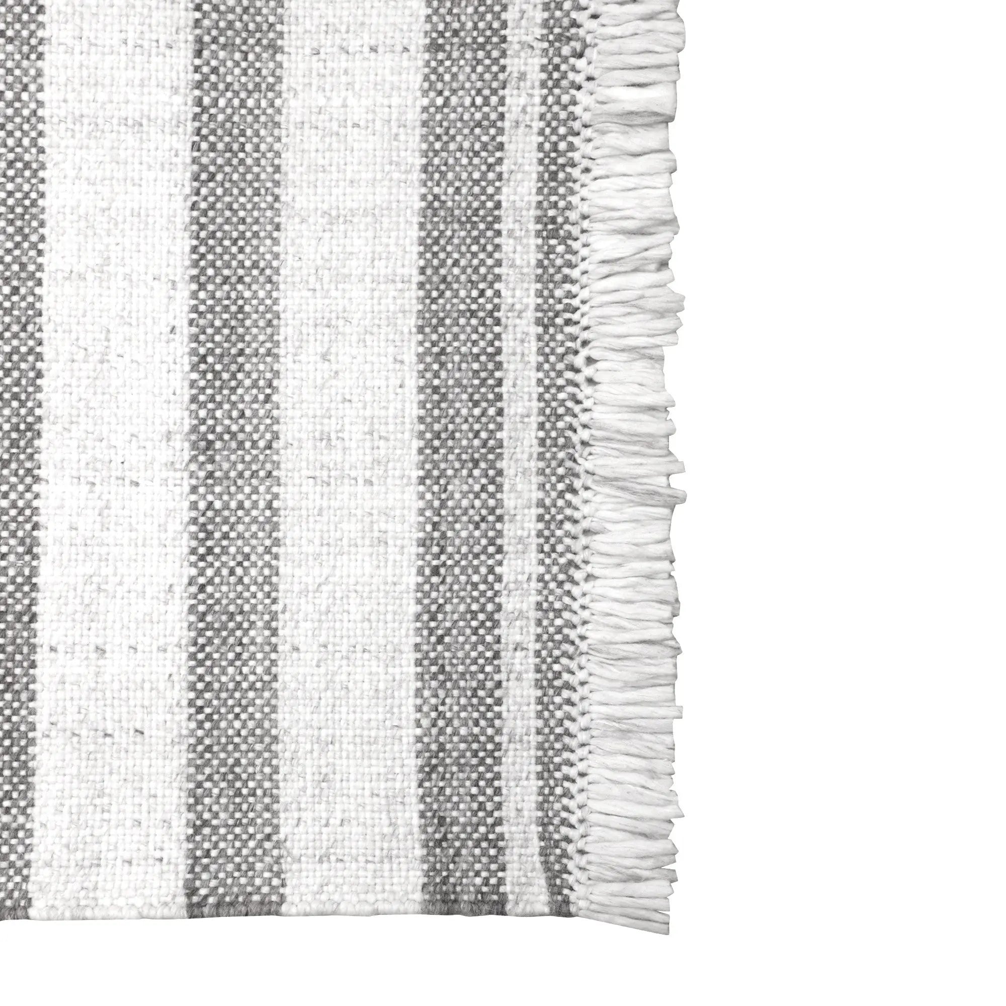 8' X 10' Gray Striped Handmade Indoor Outdoor Area Rug Homeroots Outdoor