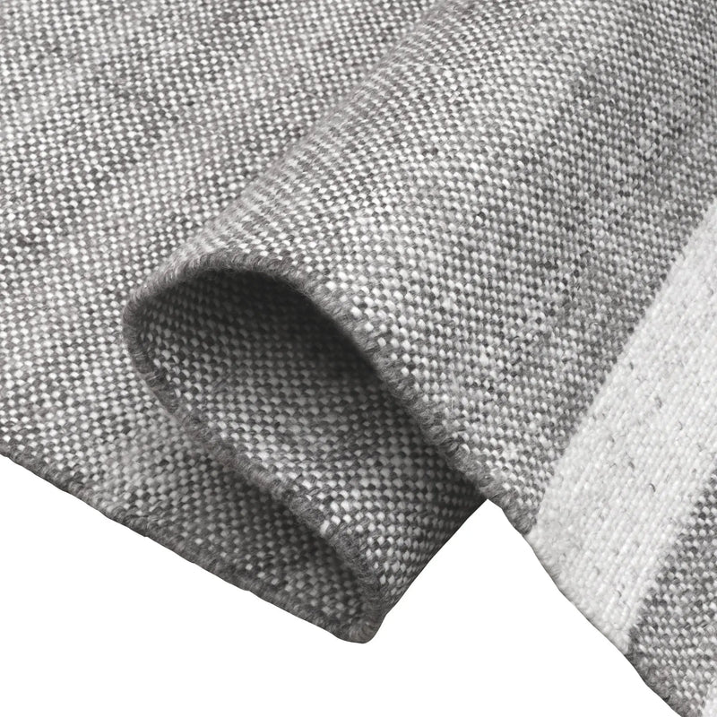 8' X 10' Gray Striped Handmade Indoor Outdoor Area Rug Homeroots Outdoor