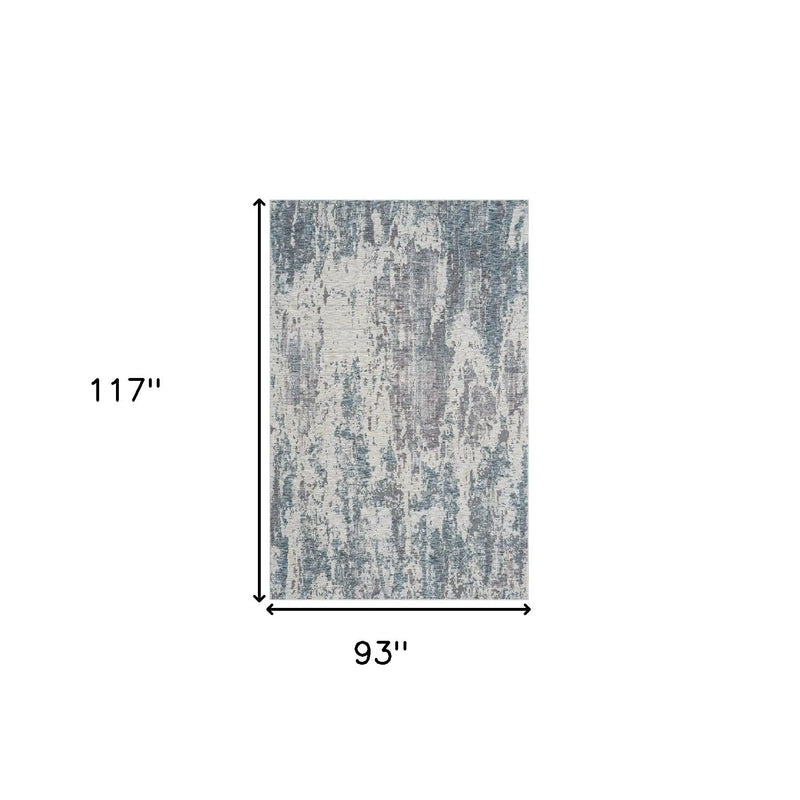 8' X 10' Gray and Ivory Abstract Area Rug Homeroots Home Decor