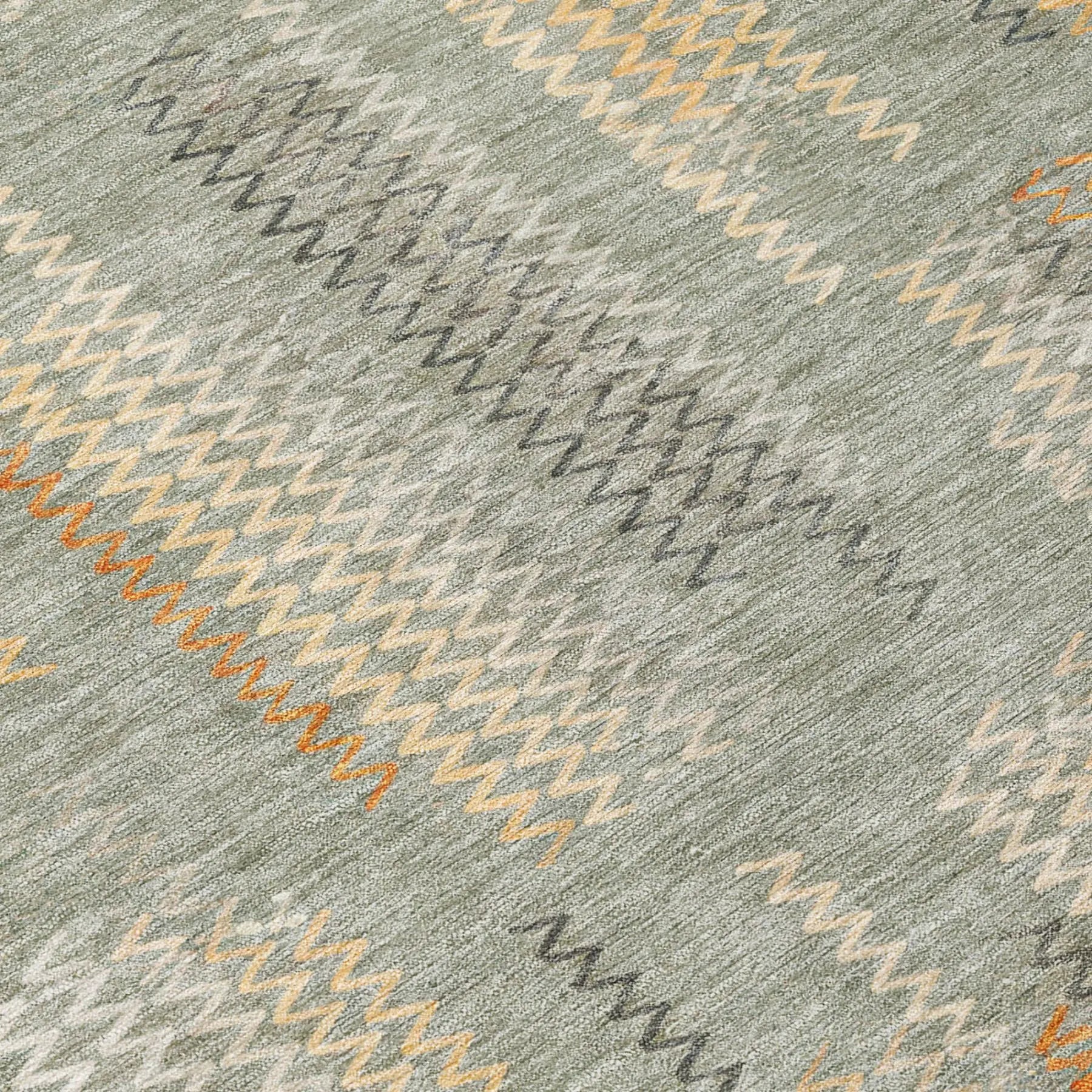 8' X 10' Green And Beige Abstract Washable Indoor Outdoor Area Rug Homeroots Outdoor