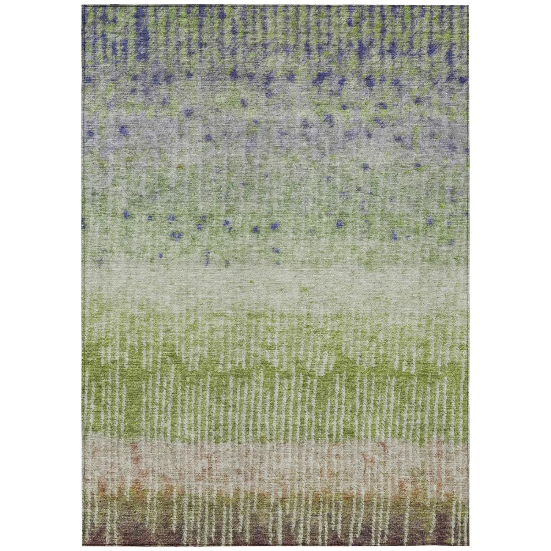 8' X 10' Green And Beige Abstract Washable Indoor Outdoor Area Rug Homeroots Outdoor