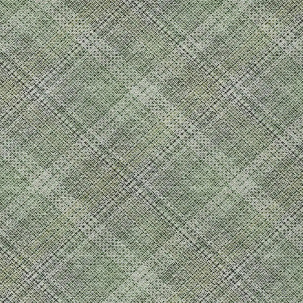 8' X 10' Green And Beige Plaid Washable Indoor Outdoor Area Rug Homeroots Outdoor