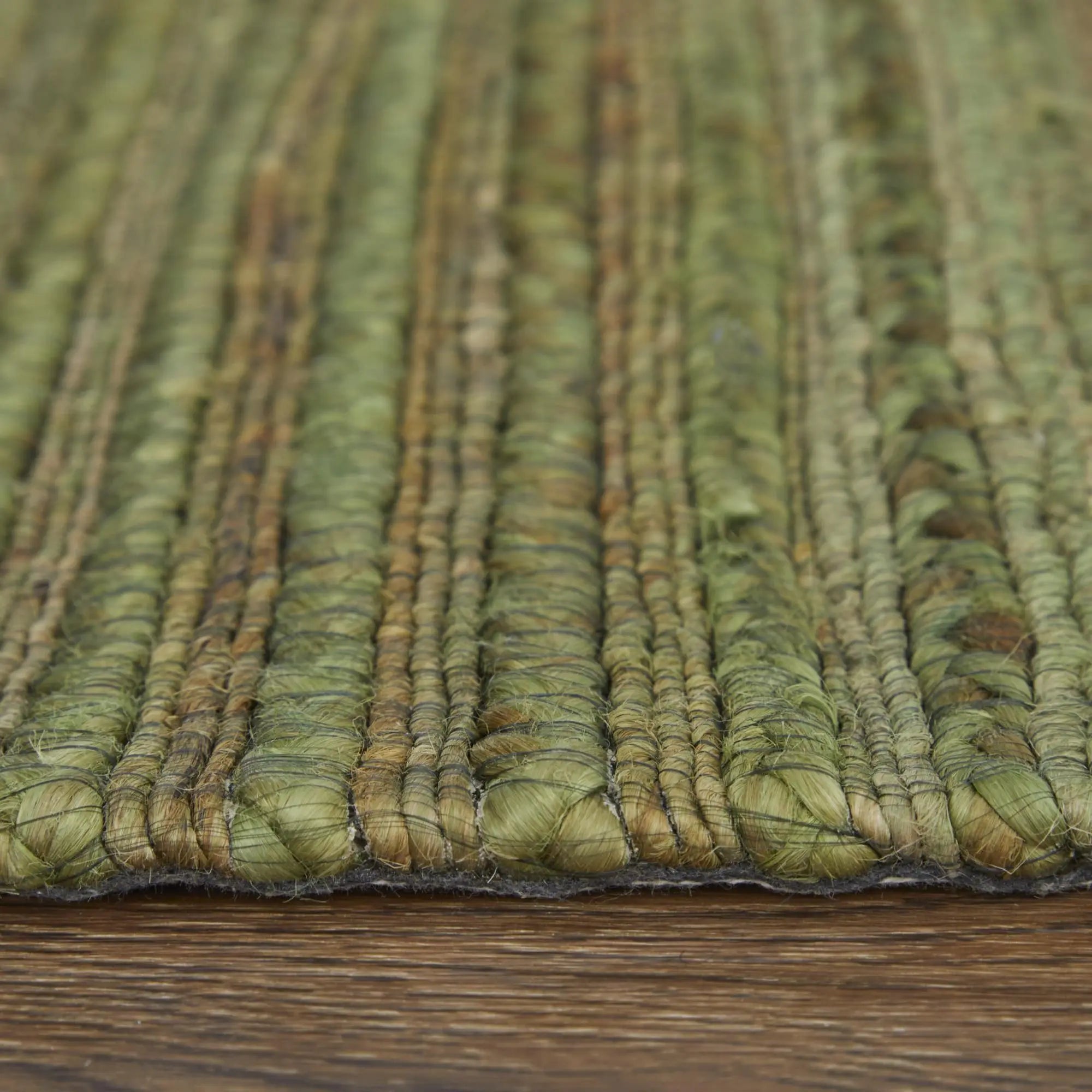 8' X 10' Green And Brown Jute Hand Woven Area Rug With Fringe Homeroots Home Decor
