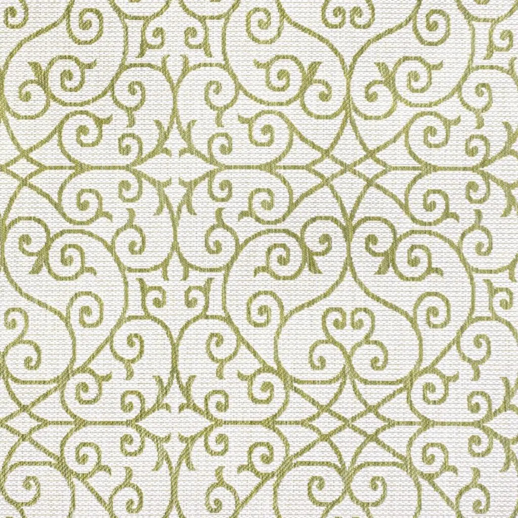 8' X 10' Green And Cream Geometric Indoor Outdoor Area Rug Homeroots Outdoor