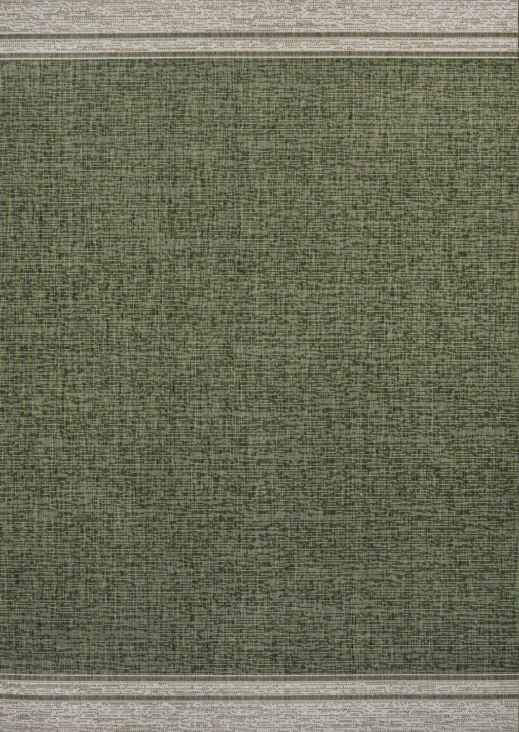 8' X 10' Green And Cream Indoor Outdoor Area Rug Homeroots Outdoor