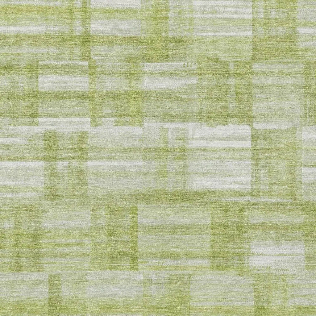 8' X 10' Green And Fern Green Striped Washable Indoor Outdoor Area Rug Homeroots Outdoor