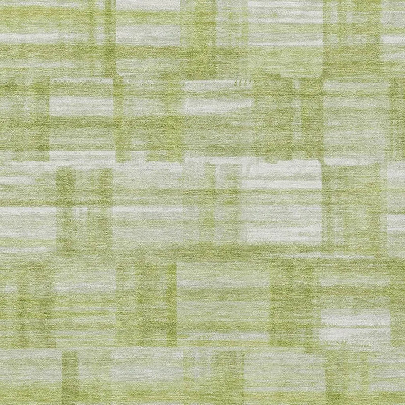 8' X 10' Green And Fern Green Striped Washable Indoor Outdoor Area Rug Homeroots Outdoor