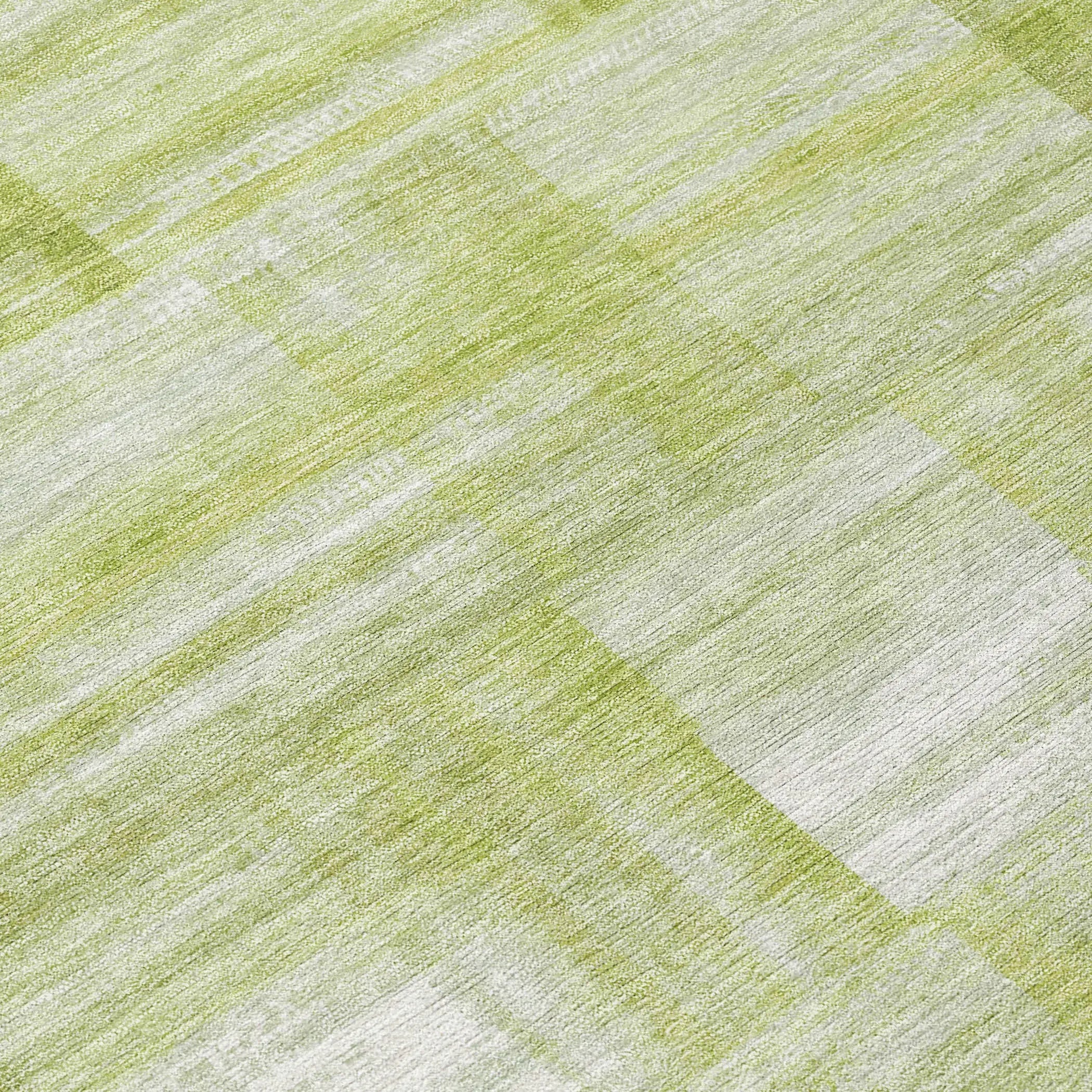 8' X 10' Green And Fern Green Striped Washable Indoor Outdoor Area Rug Homeroots Outdoor