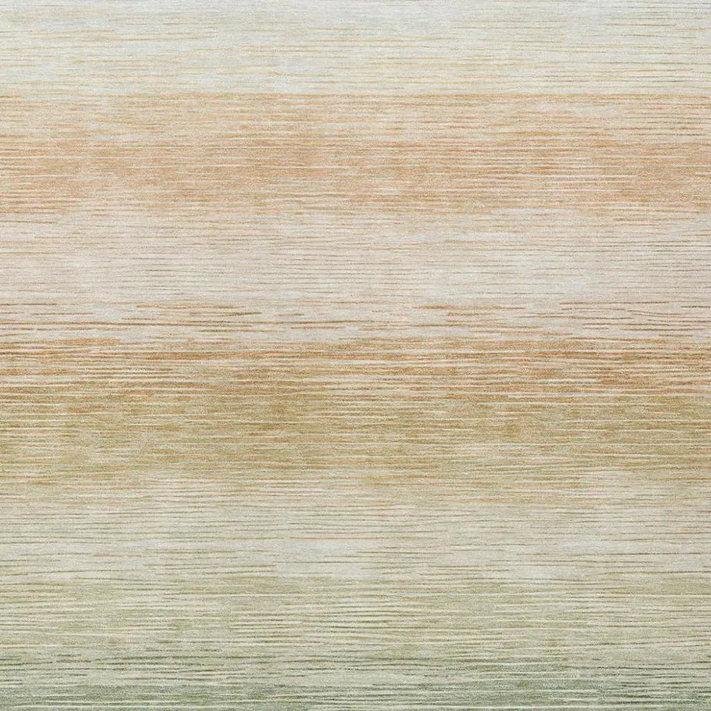 8' X 10' Green And Linen Striped Washable Indoor Outdoor Area Rug Homeroots Outdoor
