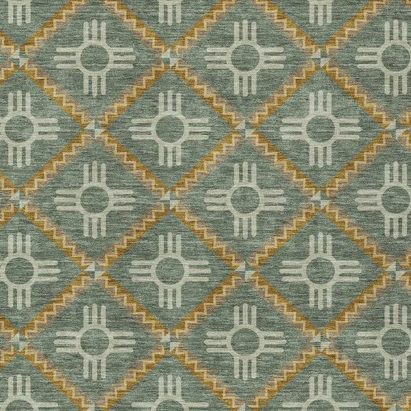 8' X 10' Green And Red Geometric Washable Indoor Outdoor Area Rug Homeroots Outdoor