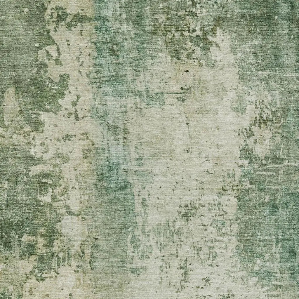 8' X 10' Green And Sage Abstract Washable Indoor Outdoor Area Rug Homeroots Outdoor