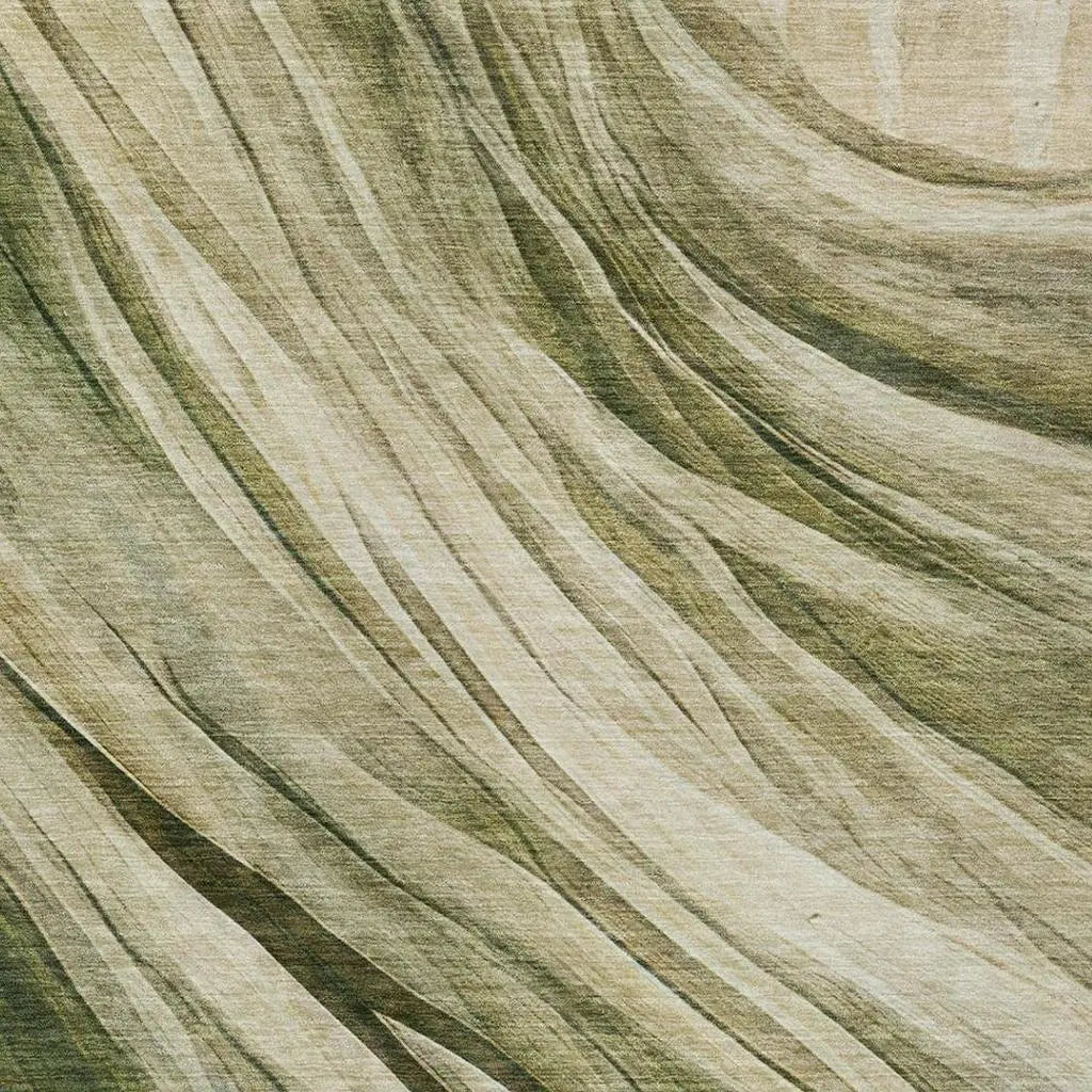 8' X 10' Green And Sage Abstract Washable Indoor Outdoor Area Rug Homeroots Outdoor