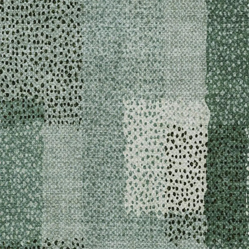 8' X 10' Green And Silver Abstract Washable Indoor Outdoor Area Rug Homeroots Outdoor