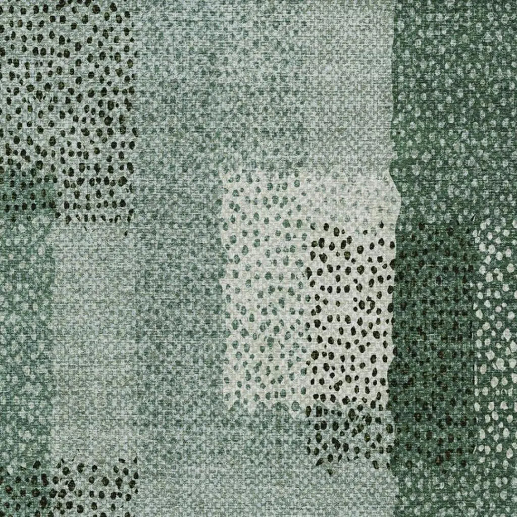 8' X 10' Green And Silver Abstract Washable Indoor Outdoor Area Rug Homeroots Outdoor