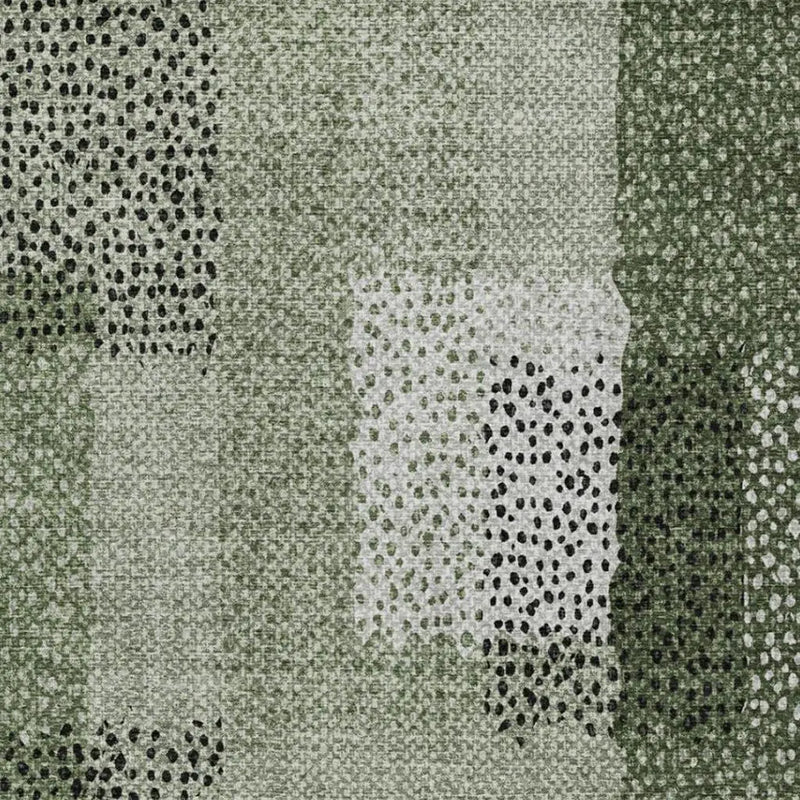 8' X 10' Green And Silver Abstract Washable Indoor Outdoor Area Rug Homeroots Outdoor