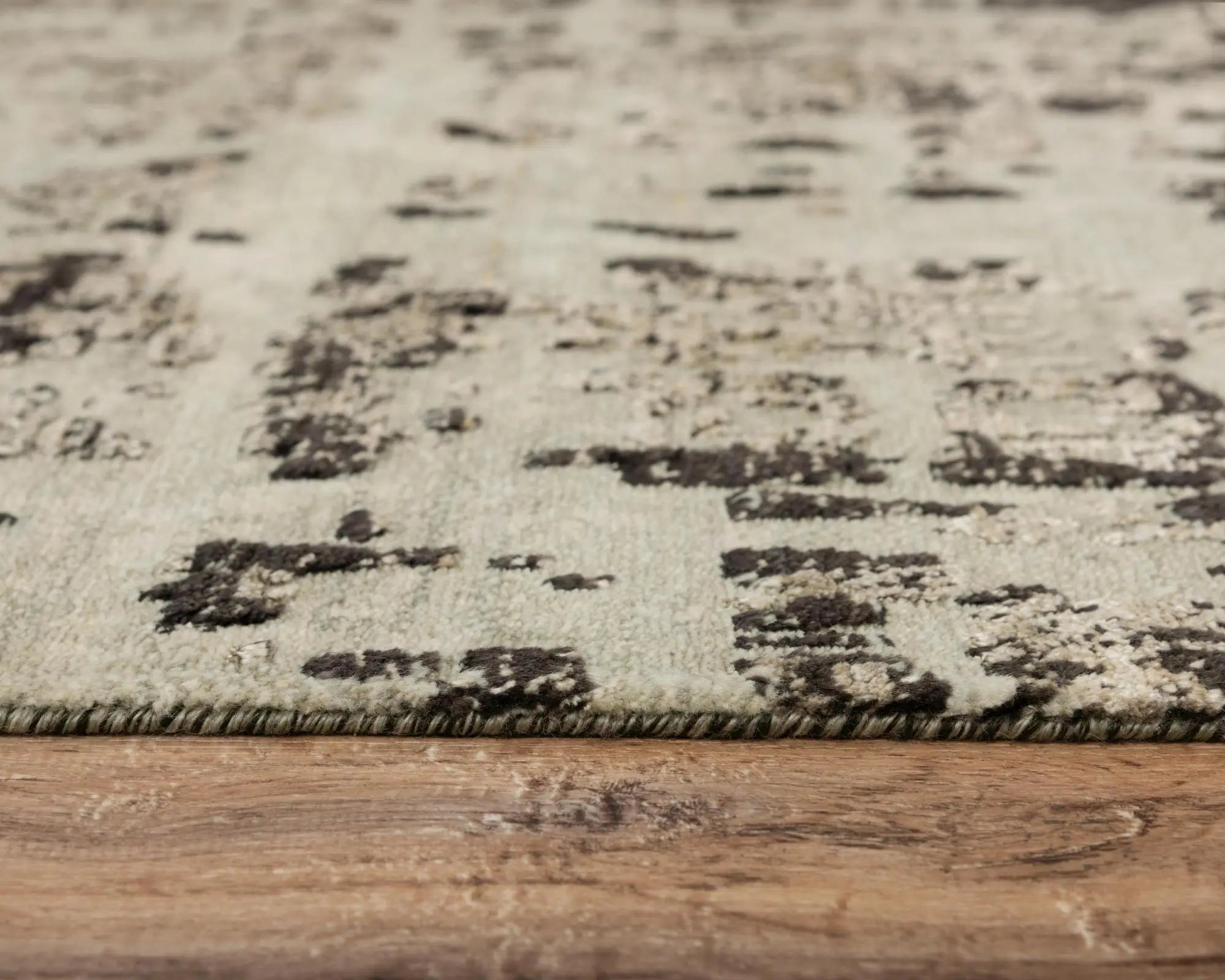 8' X 10' Green Brown And Beige New Zealand Lambs Wool Abstract Hand Carved Handmade Area Rug Homeroots Home Decor