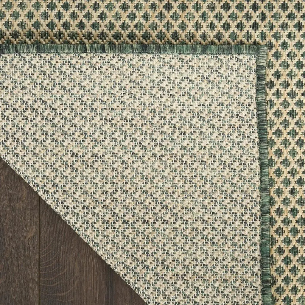 8' X 10' Green Geometric Indoor Outdoor Area Rug Homeroots Outdoor