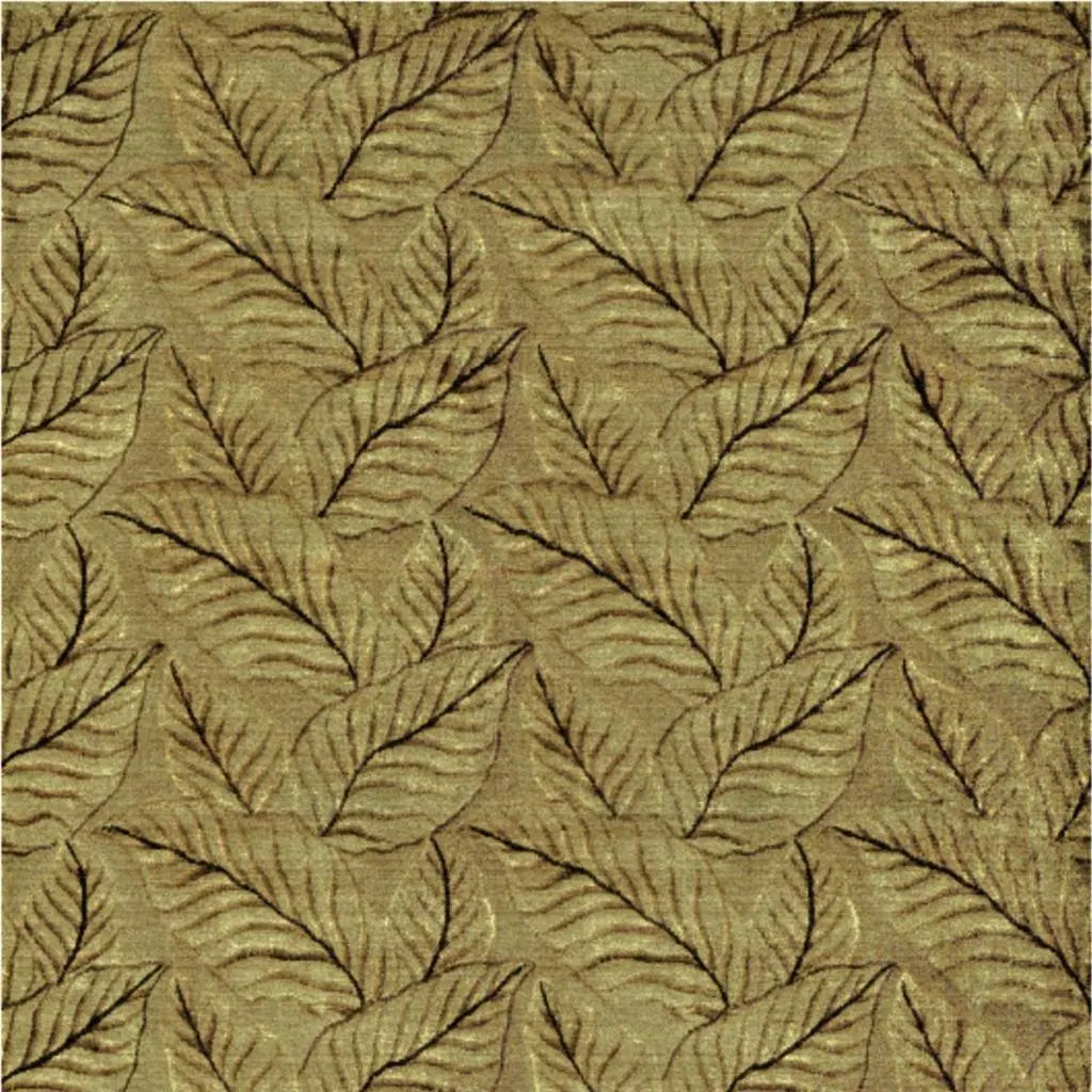 8' X 10' Green Tan And Black Floral Hand Knotted Area Rug Homeroots Home Decor