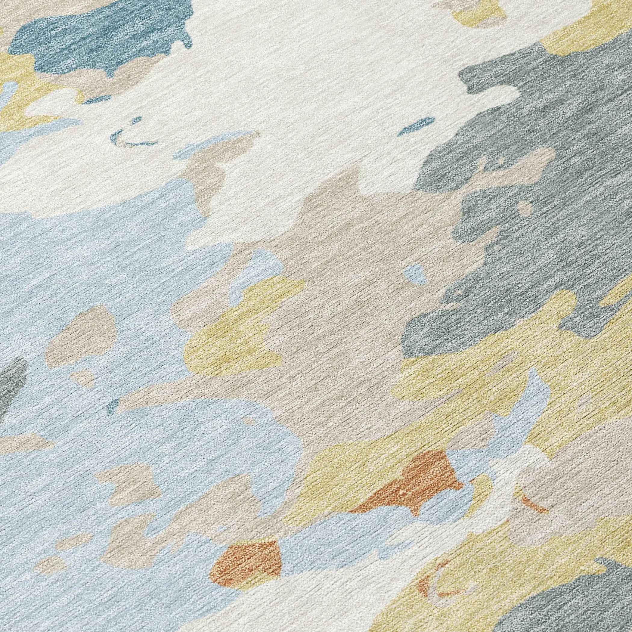 8' X 10' Ivory And Beige Abstract Washable Indoor Outdoor Area Rug Homeroots Outdoor