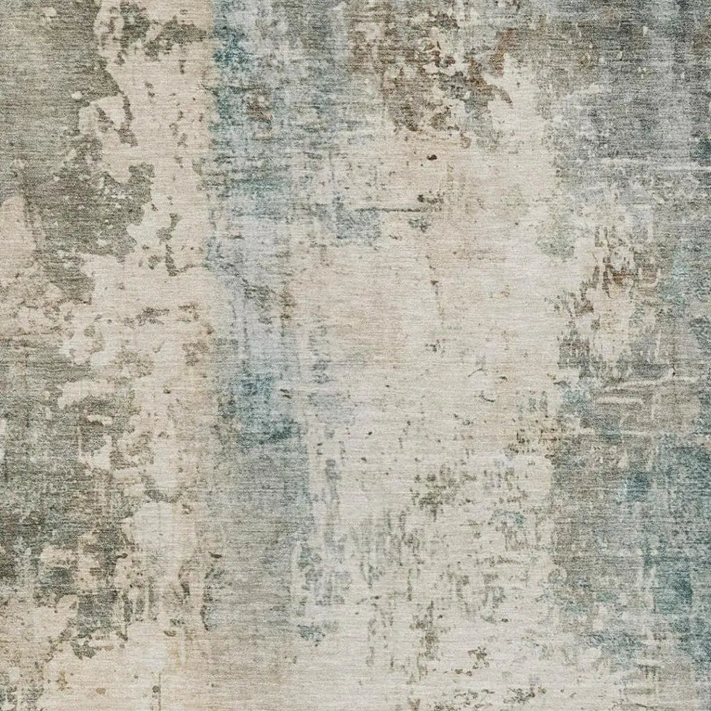 8' X 10' Ivory And Beige Abstract Washable Indoor Outdoor Area Rug Homeroots Outdoor