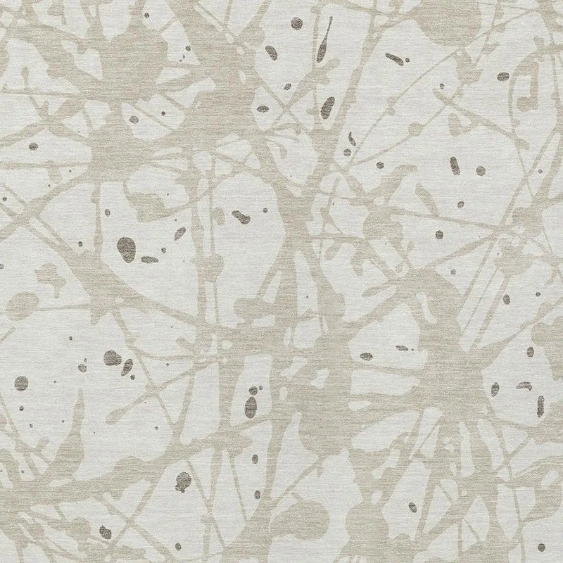 8' X 10' Ivory And Beige Abstract Washable Indoor Outdoor Area Rug Homeroots Outdoor