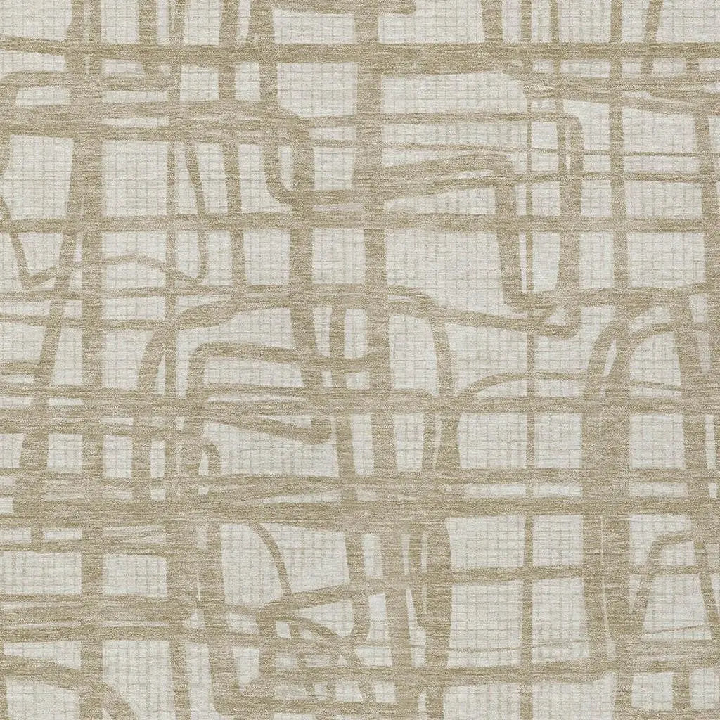 8' X 10' Ivory And Beige Abstract Washable Indoor Outdoor Area Rug Homeroots Outdoor