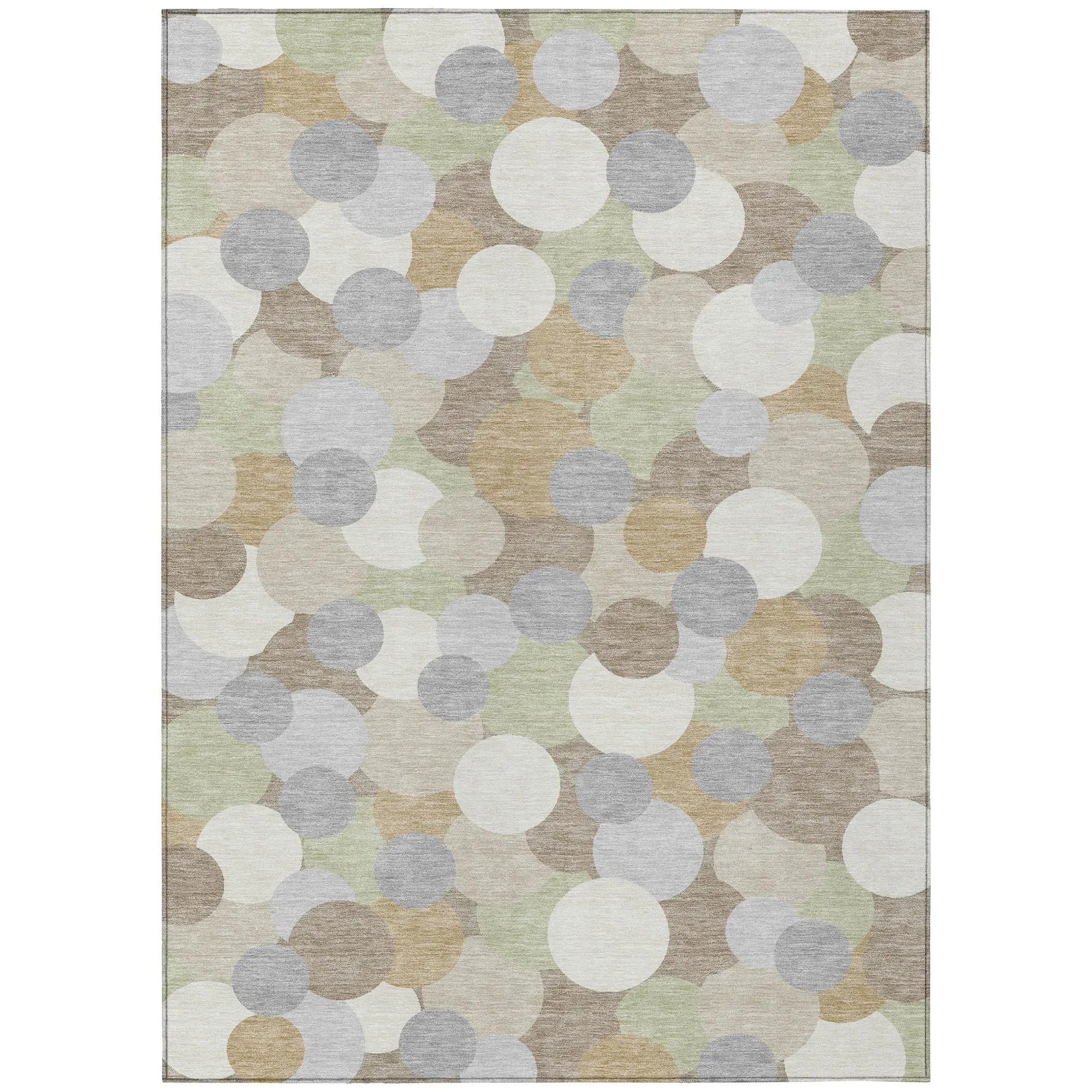 8' X 10' Ivory And Beige Geometric Washable Indoor Outdoor Area Rug Homeroots Outdoor