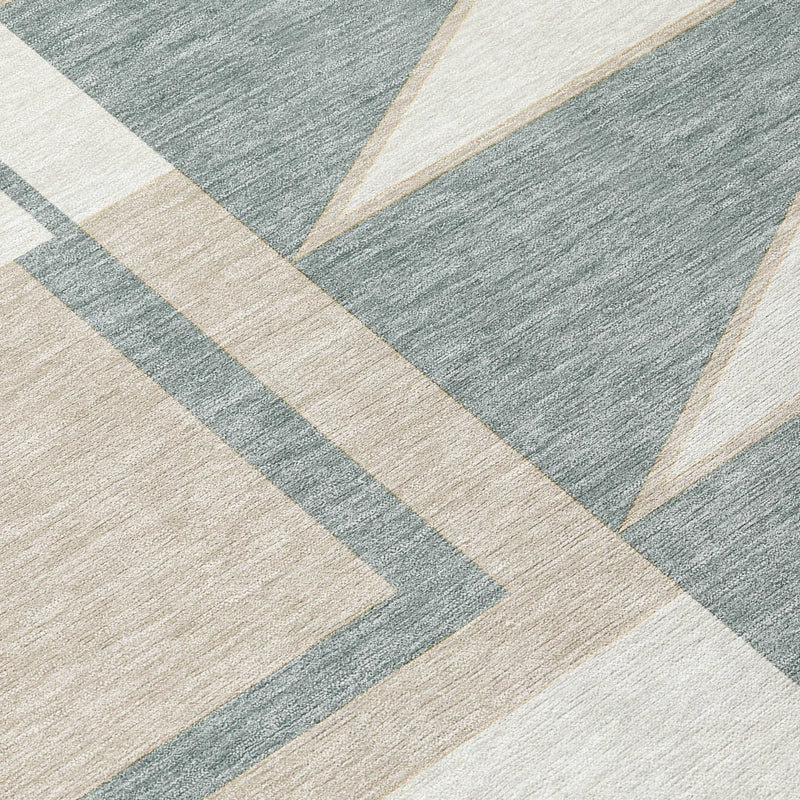 8' X 10' Ivory And Beige Geometric Washable Indoor Outdoor Area Rug Homeroots Outdoor