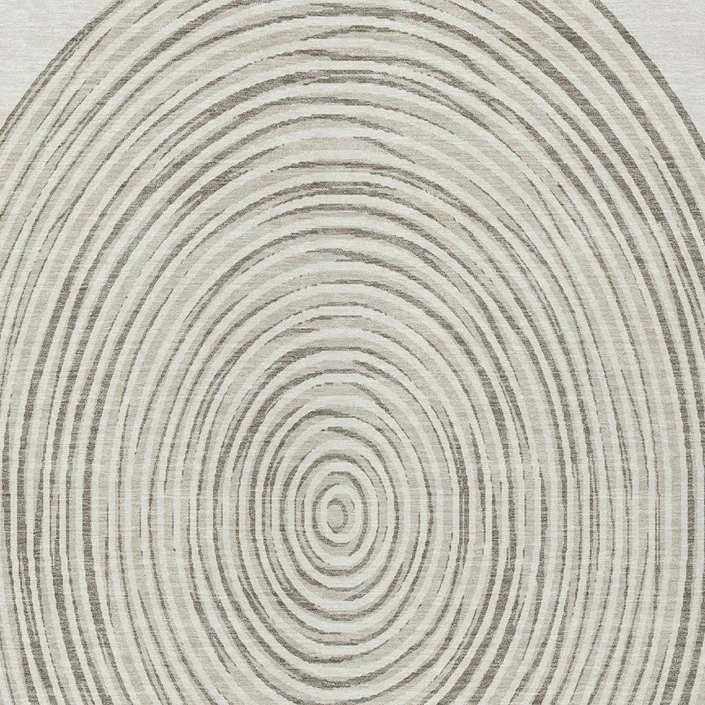 8' X 10' Ivory And Beige Geometric Washable Indoor Outdoor Area Rug Homeroots Outdoor
