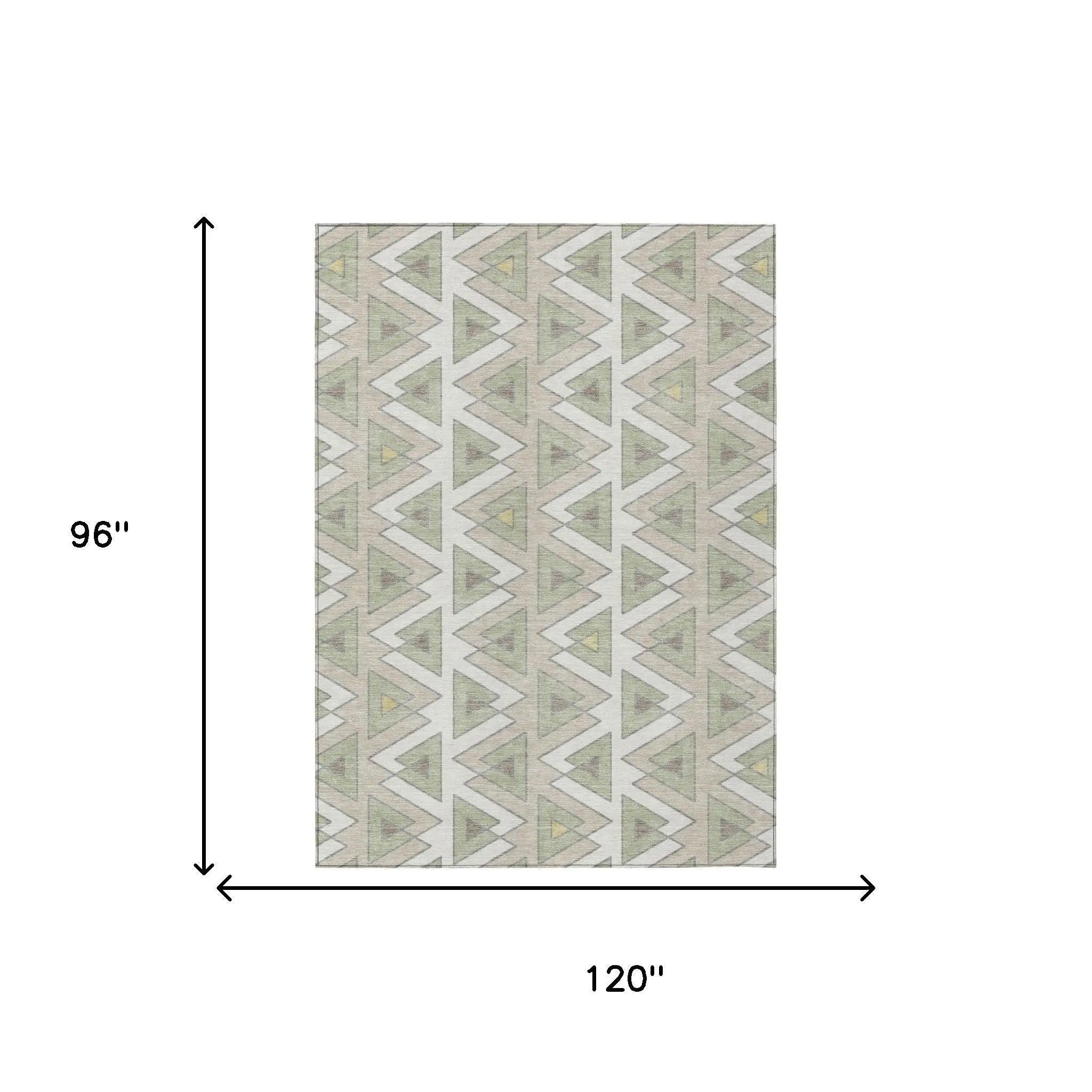 8' X 10' Ivory And Beige Geometric Washable Indoor Outdoor Area Rug Homeroots Outdoor