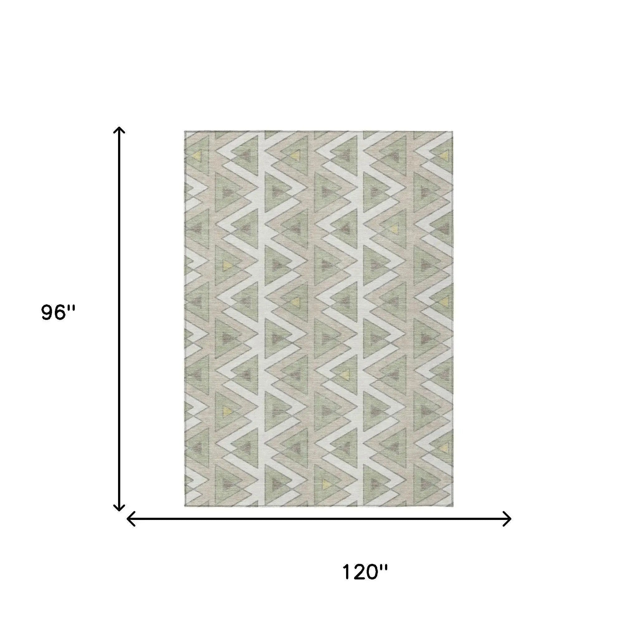 8' X 10' Ivory And Beige Geometric Washable Indoor Outdoor Area Rug Homeroots Outdoor