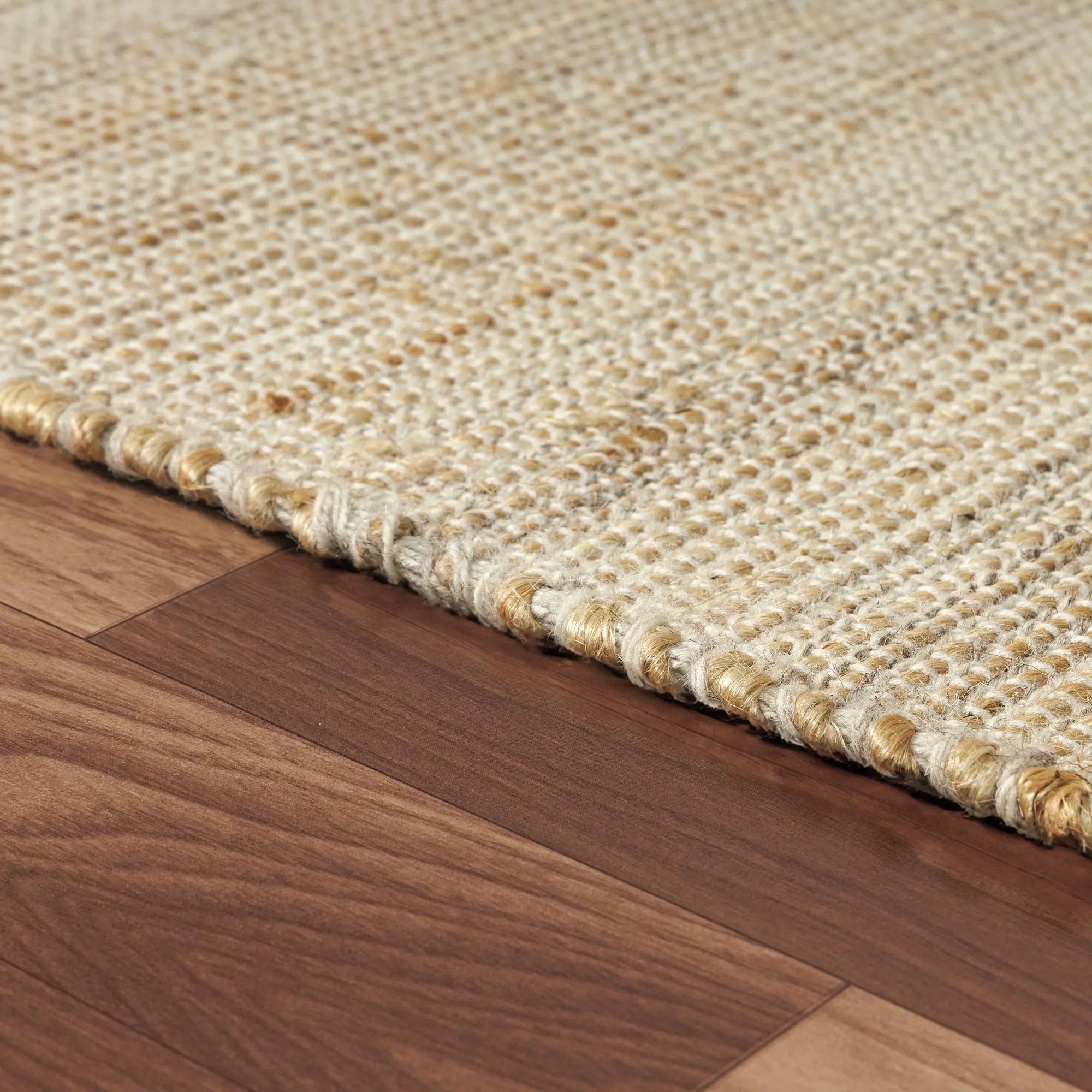 8' X 10' Ivory And Beige Jute Abstract Hand Woven Area Rug Homeroots Home Decor
