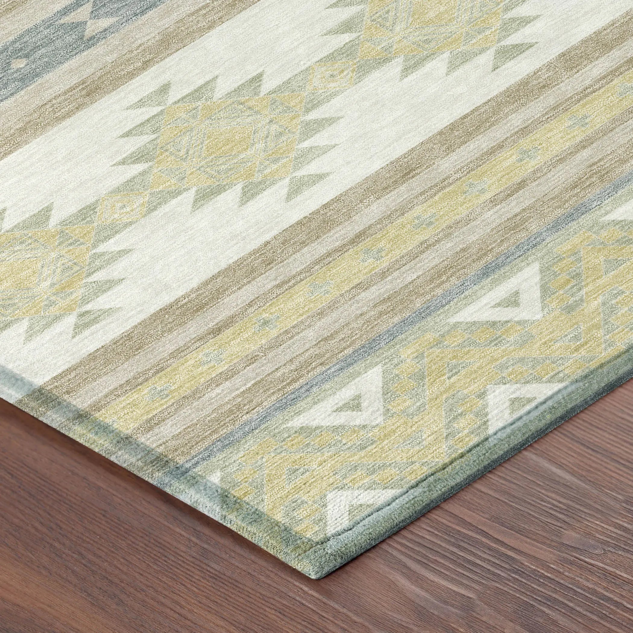 8' X 10' Ivory And Beige Southwestern Washable Indoor Outdoor Area Rug Homeroots Outdoor