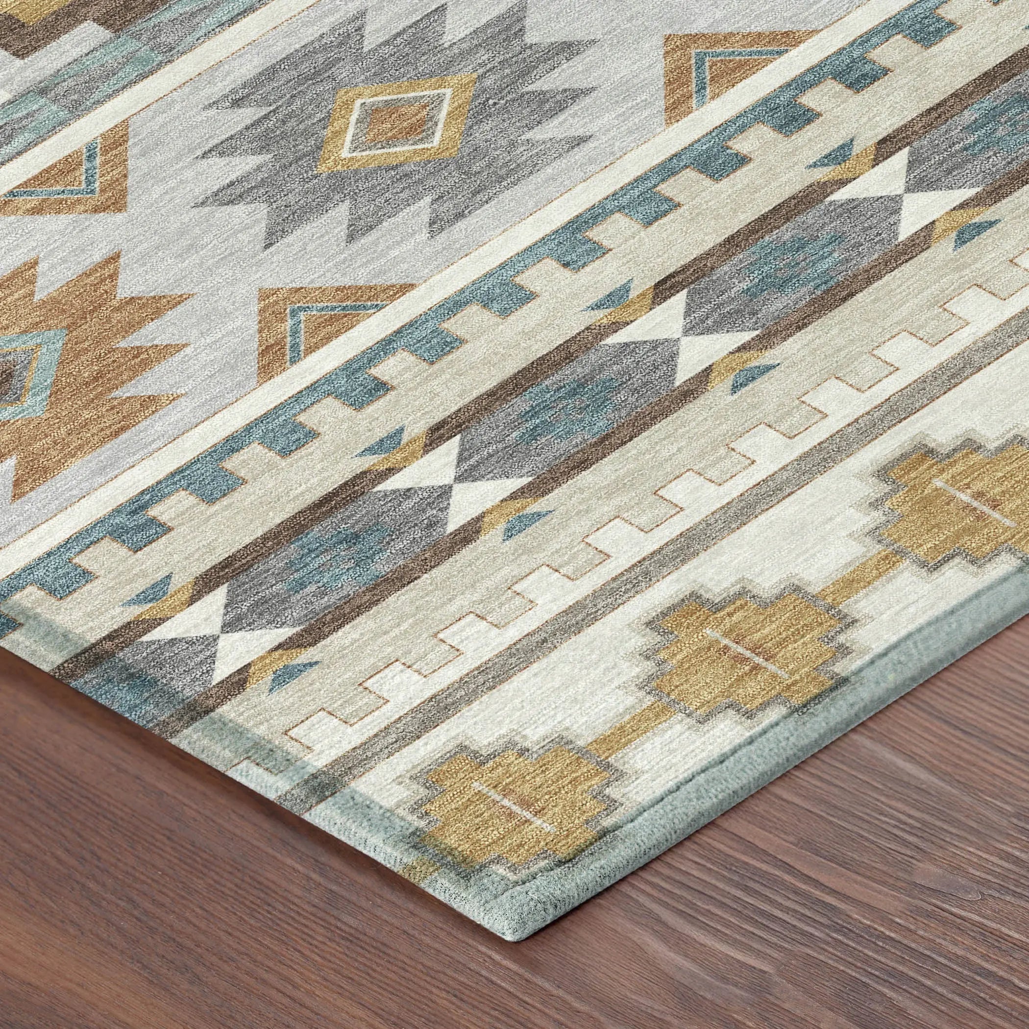 8' X 10' Ivory And Beige Southwestern Washable Indoor Outdoor Area Rug Homeroots Outdoor
