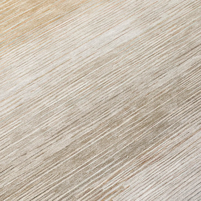 8' X 10' Ivory And Beige Striped Washable Indoor Outdoor Area Rug Homeroots Outdoor