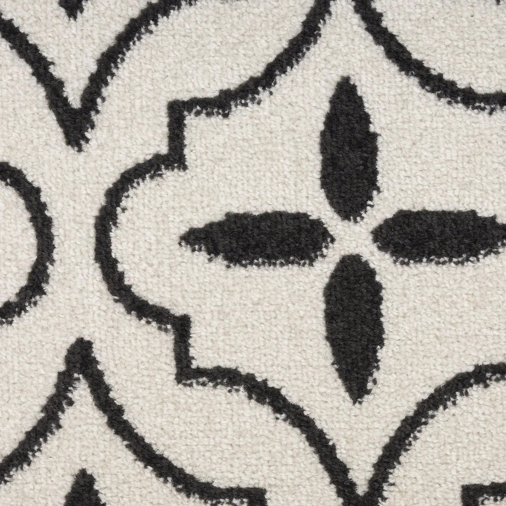 8' X 10' Ivory And Black Geometric Indoor Outdoor Area Rug Homeroots Outdoor