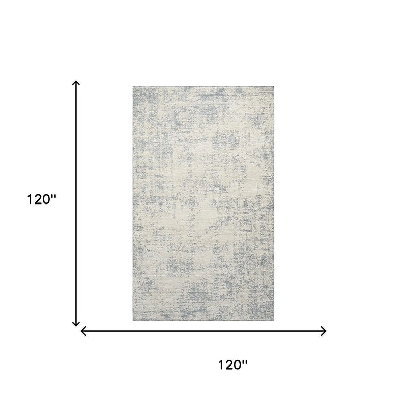 8' X 10' Ivory And Blue Abstract Area Rug Homeroots Home Decor