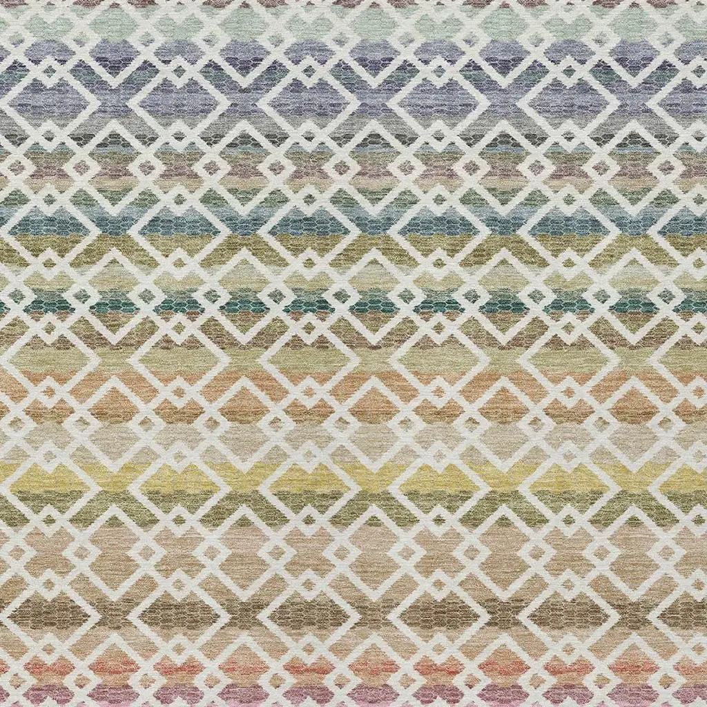 8' X 10' Ivory And Chocolate Striped Washable Indoor Outdoor Area Rug Homeroots Outdoor