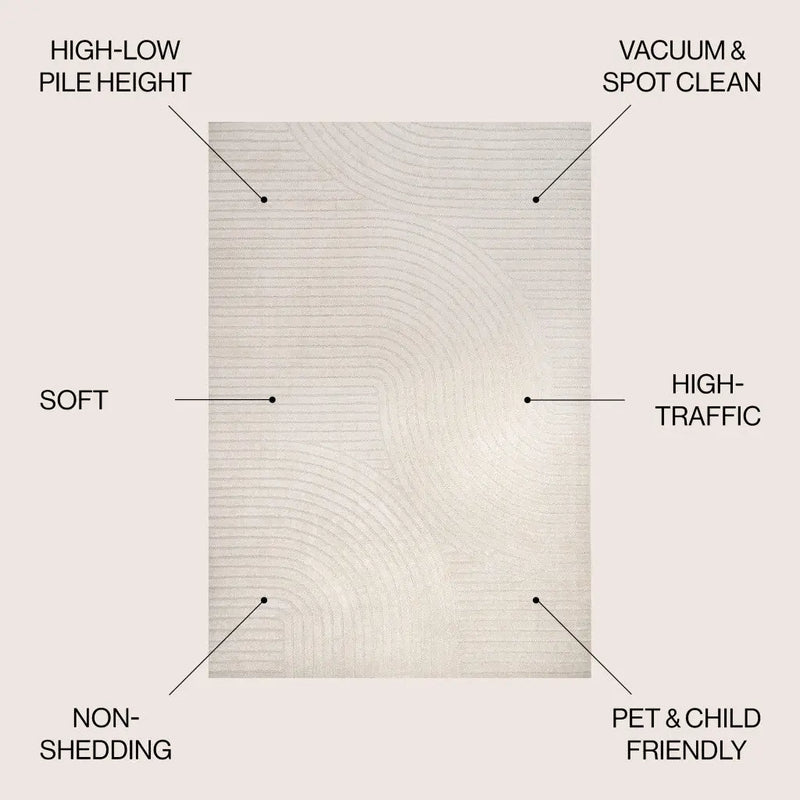 8' X 10' Ivory And Cream Striped Indoor Outdoor Area Rug Homeroots Outdoor