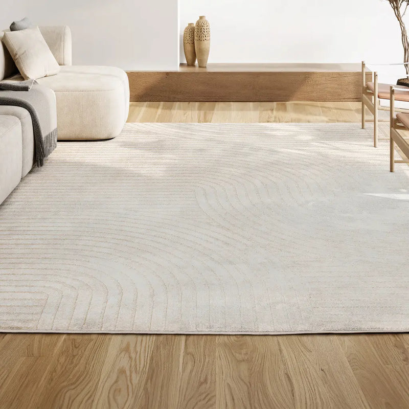 8' X 10' Ivory And Cream Striped Indoor Outdoor Area Rug Homeroots Outdoor