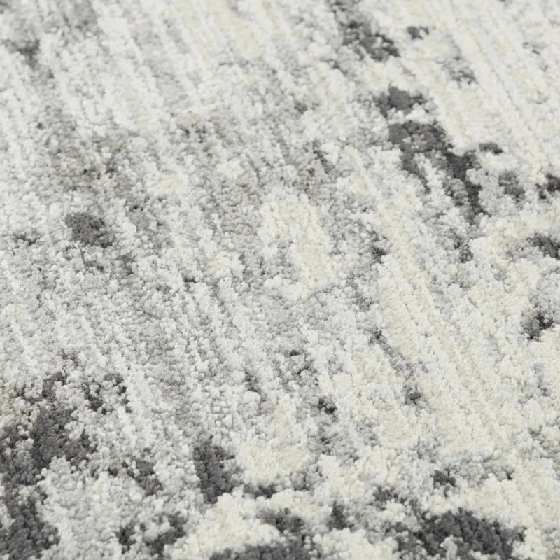 8' X 10' Ivory And Gray Abstract Area Rug Homeroots Home Decor