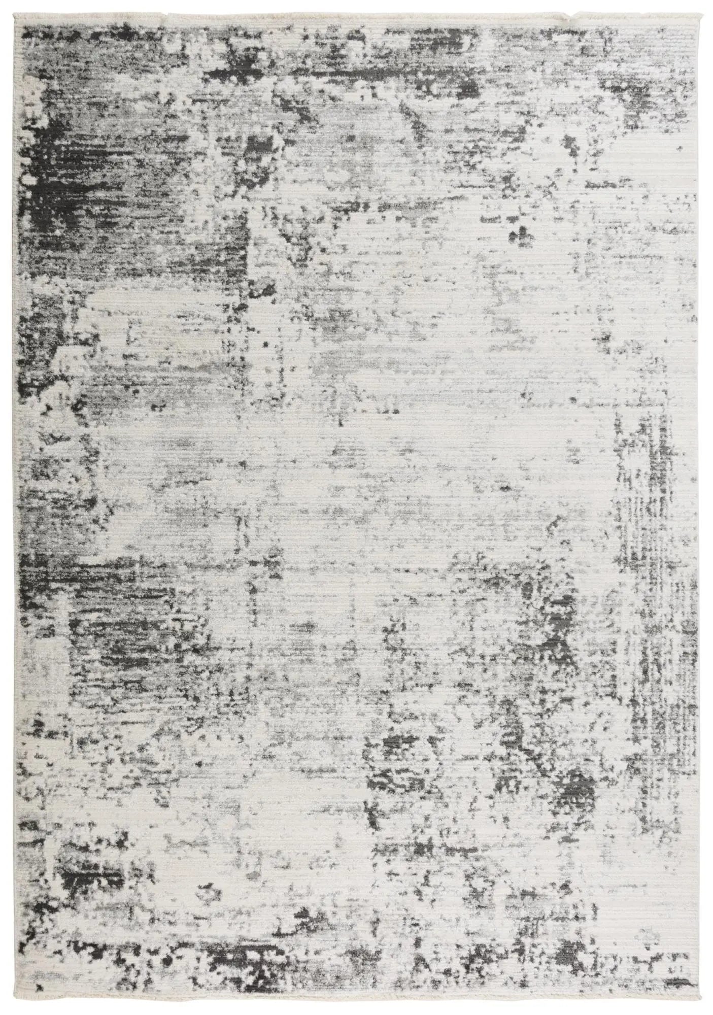 8' X 10' Ivory And Gray Abstract Area Rug Homeroots Home Decor