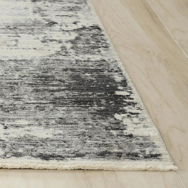 8' X 10' Ivory And Gray Abstract Area Rug Homeroots Home Decor