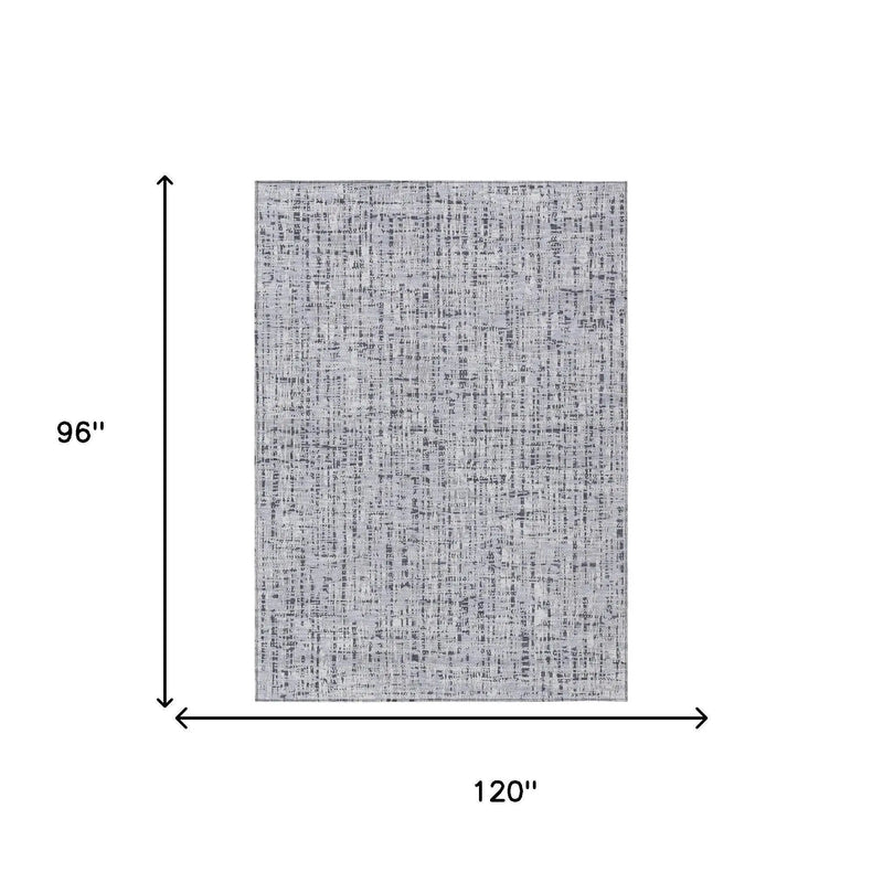 8' X 10' Ivory And Gray Abstract Washable Indoor Outdoor Area Rug Homeroots Outdoor