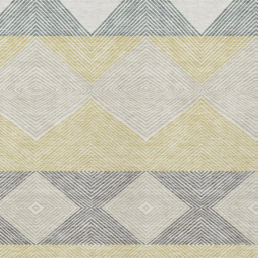 8' X 10' Ivory And Gray Geometric Washable Indoor Outdoor Area Rug Homeroots Outdoor