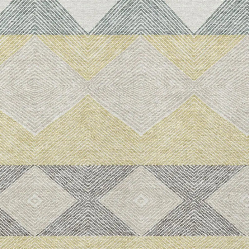8' X 10' Ivory And Gray Geometric Washable Indoor Outdoor Area Rug Homeroots Outdoor